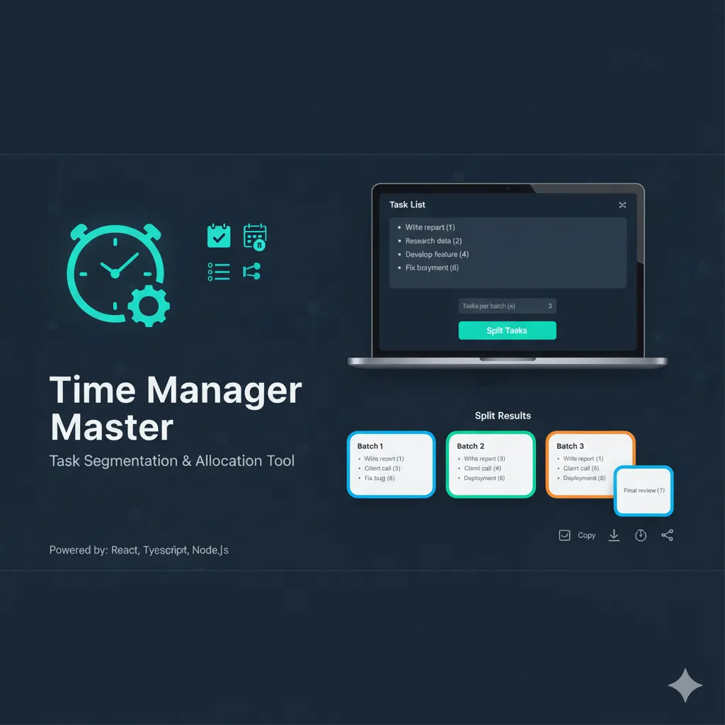 Time Manager Master - 任務批次切分工具 screenshot
